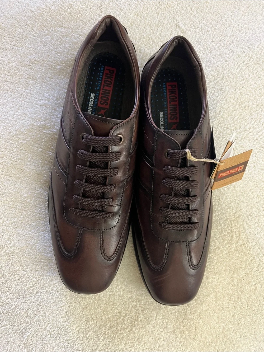 Pikolinos Men’s Leather Sneakers Brown EU 44 US 10-10.5 NWT
